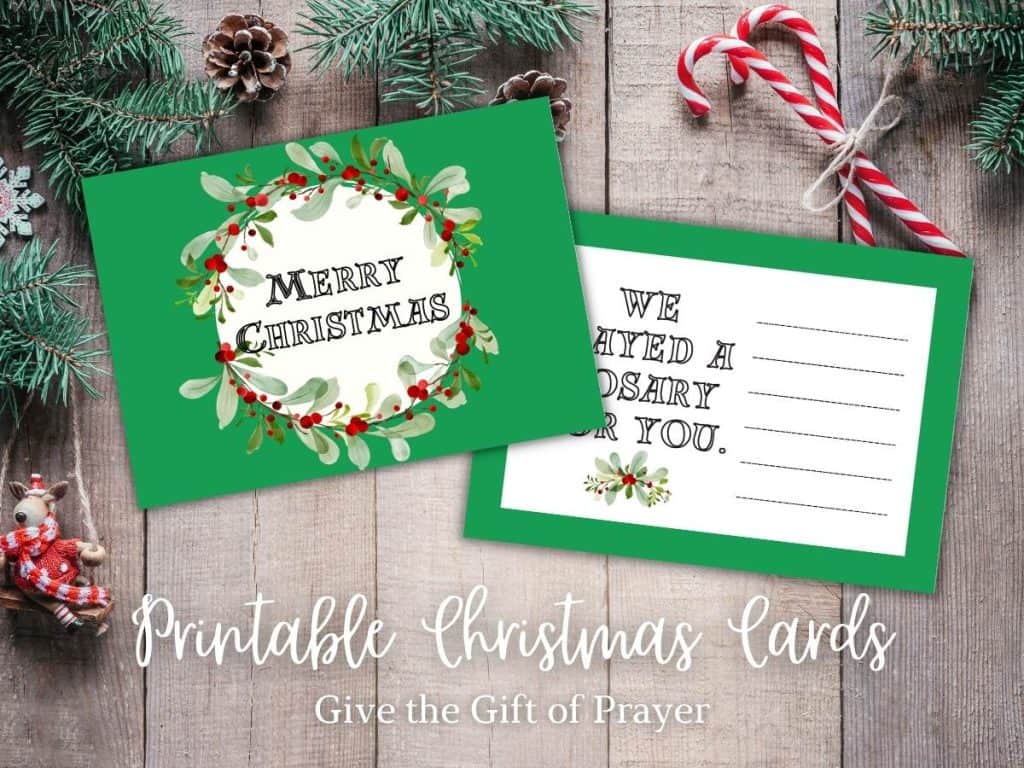 the gift of the rosary christmas cards (free printable) - kindling